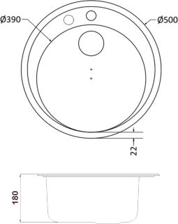 Мойка кухонная Zorg ZorG GRANIT GR 500 BLACK BRONZE
